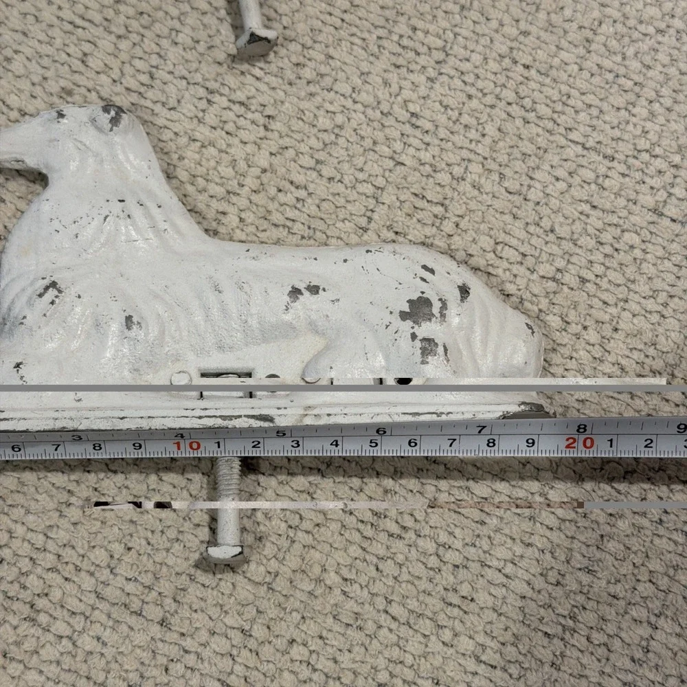 Vtg 2 Afghan Hound ‎ Collie Dog Gate Topper With Bolt Cast Aluminum by HURRICANE